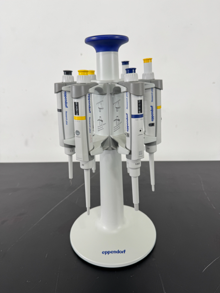 Image of Eppendorf Research Plus Single Channel Pipettes w/Stand - Quantity 6